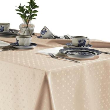 Imagem de Toalha de Mesa Quadrada Döhler Requinte Cindy Bege 140x140cm