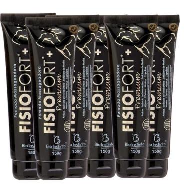 Imagem de Kit 6 Pomada Massageadora Fisio Fort Premium 150g original - Bio Insti