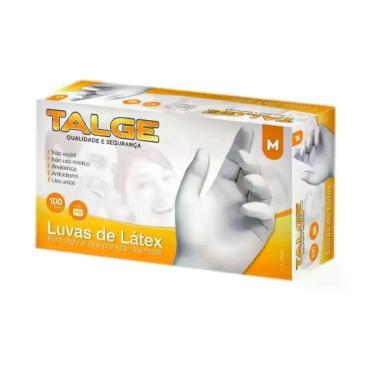 Imagem de Luva Descartável De Látex Com Pó Tamanho M 100 Unidades Talge
