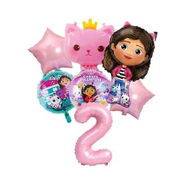 Imagem de Conjunto De Balões Gabby Dollhouse Para Meninas, Decoração De Festa De