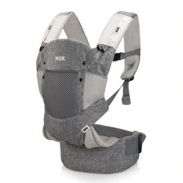 Imagem de Canguru Ergonômico P/ Bebê Comfort 3 Posições 15kg Cinza Nuk