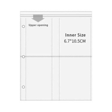 Imagem de Fichário A5 Com 3 Ou 7 Argolas Para Photocards, Páginas De Refil Trans