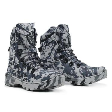 Imagem de Bota Coturno Adventure Couro Militar Acero Cano Alto Conforto-Masculino