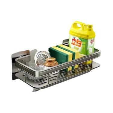 Imagem de Prateleira De Cozinha Multifuncional De Parede Sem Furos, Suporte Para