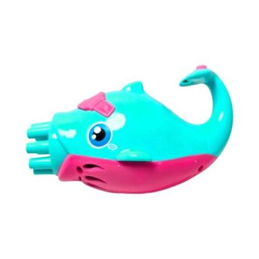 Imagem de Lançador de Bolhas de Sabão Golfinho com 8 bicos - Toys 4 Fun, Verde