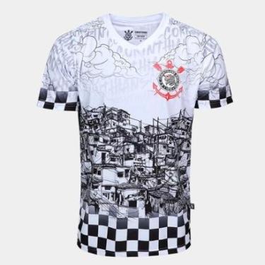 Imagem de Camiseta Corinthians Quebrada Maloqueiro Branco-Masculino