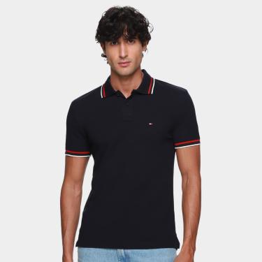 Imagem de Camisa Polo Tommy Hilfiger Slim Fit Cuff Interest Masculina-Masculino