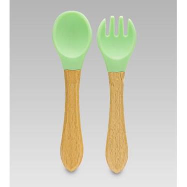 Imagem de Kit Talheres Silicone 2 Unidades Twibex Bebê Infantil Alimentação Fáci