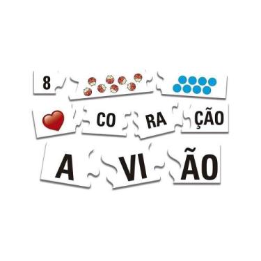 Imagem de Jogo Pedagógico Ache E Encaixe - Pais E Filhos Unica Jogo Pedagógico A