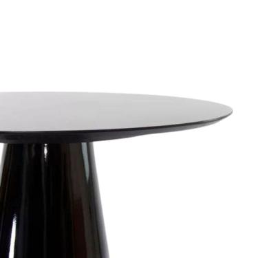 Imagem de Mesa De Jantar Cone Oval 137x90 Cm Laqueada Cores Preto