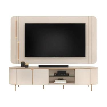 Imagem de Rack Com Painel Para Tv Até 75 Polegadas Led Ariana 2,41 Off White