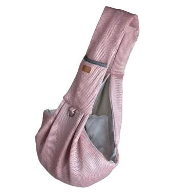 Imagem de Bolsa Canguru Cachorro Gato Pet Animal Transporte Malha Respiravel Tira de Ombro Tecido Resistente Confortavel