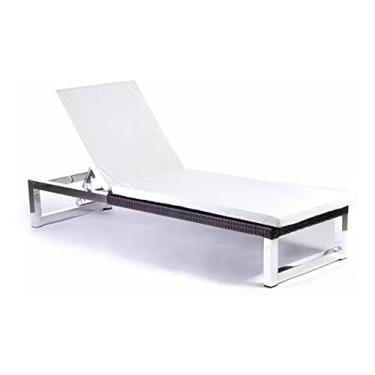 Imagem de Sarah Móveis - Espreguiçadeira Piscina Luxo Fibra Sintetica Com Almofada Resistente a Raios U.V.