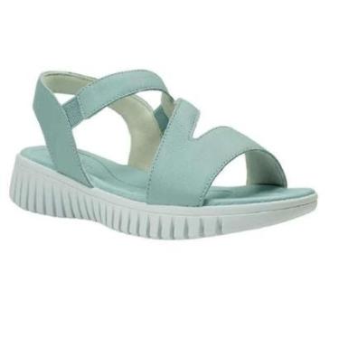 Imagem de Sandália Usaflex Em Couro Feminino - Azul - 38-Feminino