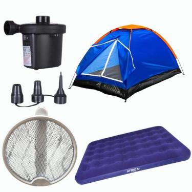 Imagem de Kit Acampamento Confort Snel Home Raquete Eletrica Barraca Colchão Inf
