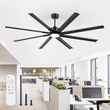 Imagem de Ventilador de teto industrial ZMISHIBO 213cm LED Light Remote