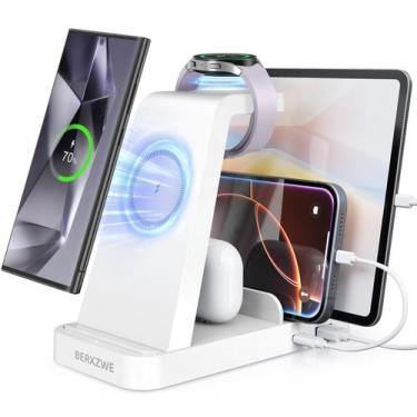 Imagem de Carregador Sem Fio BERXZWE 5 em 1 para Samsung Galaxy - Carregamento R