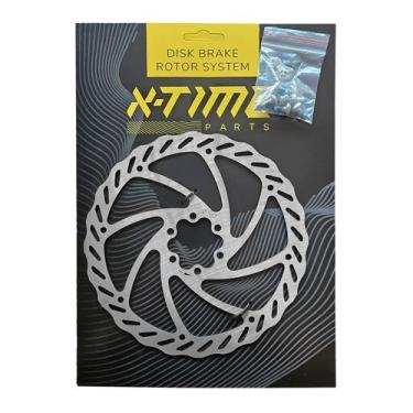 Imagem de Disco Freio Rotor Bicicleta 180mm X-Time Aço Inox 6 Parafusos