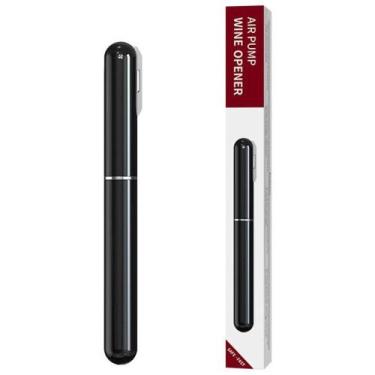 Imagem de Saca Rolha Abridor Vinho Plástico Preto Pressão De Bombar Ar - HOME & 