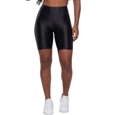 Imagem de Bermuda Fitness New Zig 3D Vekyo Poliamida Cós Alto Roupa Para Academia Treino Moda Fem...