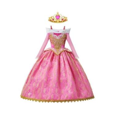 Imagem de Fantasia De Princesa Dourada Para Meninas, Vestido De Festa De Anivers