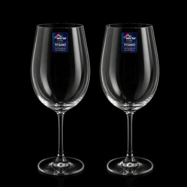 Imagem de Jogo de Taças Cristal 650ml Luxo com 6 Peças para Vinho Mesa Posta - S