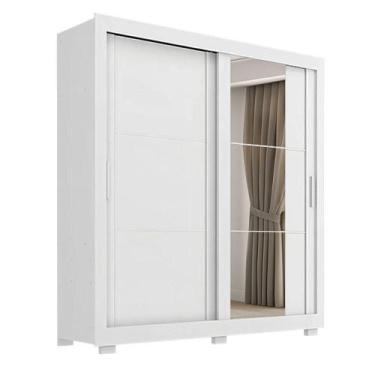 Imagem de Guarda Roupas Casal Com Espelho 2 Portas De Correr 4 Gavetas Siena Bra