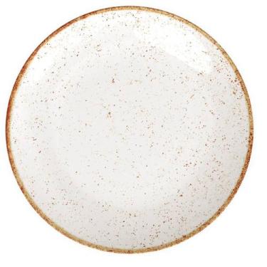 Imagem de Jogo 12 Pratos Rústicos Tramontina Rasos Marrom em Porcelana 28cm Deco