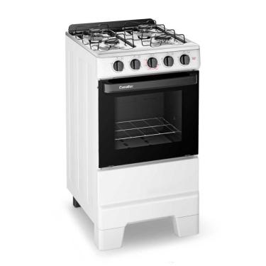 Imagem de Fogão a Gás de Piso 4 Bocas GLP Esmaltec Ideal Pop F4ISB Mesa Inox Acendimento Manual B...