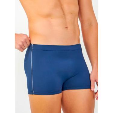 Imagem de Sunga Boxer Acquario 685.401 Masculina Lisa FPS 50 Microfibra T. P/XGG