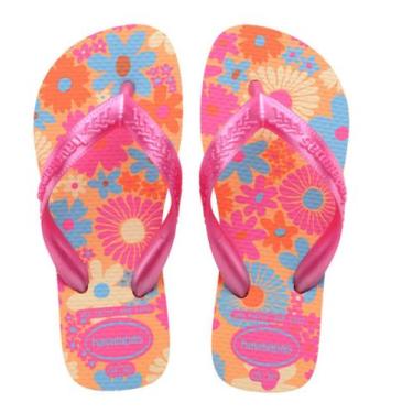 Imagem de Chinelo Infantil Havaianas Kids Flores Classico Original, 35/36, Pêsse