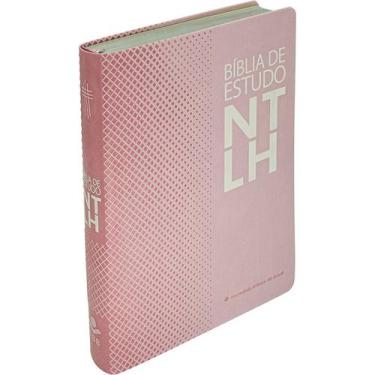 Imagem de Bíblia de Estudo NTLH  Tamanho Grande  Rosa - Sociedade Bíblica do Bra
