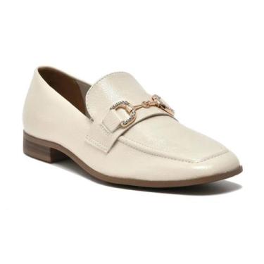 Imagem de Mocassim Loafer Via Marte 075-004 Feminino, Creme, 38