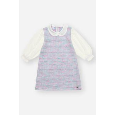 Imagem de Vestido Bebê Menina Tweed Azul Mundo Cinti, Azul, M