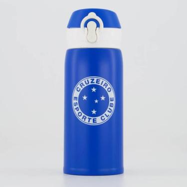 Imagem de Garrafa Térmica Cruzeiro Flip 300ML Azul - Brasfoot, Único
