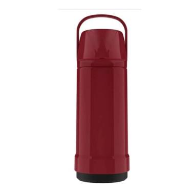 Imagem de Garrafa Térmica Invicta Glt Pressão Chá Café 1l Quente Frio Vermelha