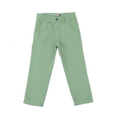 Imagem de Calça Sarja Infantil Masculina Carinhoso Chino Verde - 100010, 01