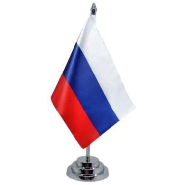 Imagem de Bandeira Mesa Dupla Face Russia 29 Cm Alt (mastro) - SP Bandeiras 