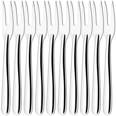 Imagem de Kit 10 Garfos Trinchante para Churrasco 24,5cm Inox Churrascaria Utens