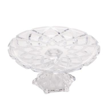 Imagem de Prato Para Bolo 30 Cm De Cristal Com Pé Diamond Lyor