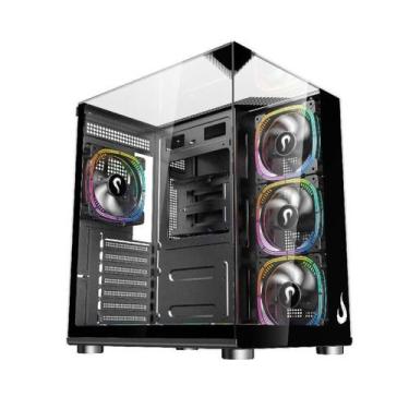 Imagem de Gabinete Gamer Rise Mode Galaxy Full Glass X Mid Tower Vidro Temperado