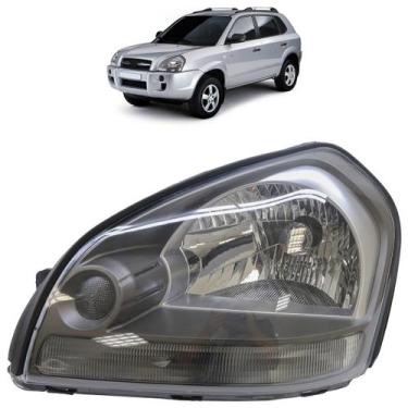 Imagem de Farol Dianteiro Tucson 2005 A 2016 Máscara Negra - Automotive Imports,