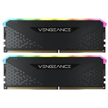 Imagem de Memória RAM Corsair Vengeance RGB RS DDR4 64GB 3600MHz Iluminação RGB Preto CMG64GX4M2D3600C18