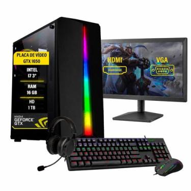 Imagem de Pc Gamer Completo Bravus i7 GTX 1650 2GB 16GB Hd 1TB SSD 120GB - AMORI