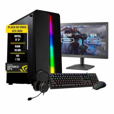Imagem de Pc Gamer Bravus i7 Gtx 1650 Memória 16GB HD 1TB SSD 120GB - AMORIM SHO