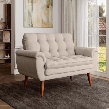 Imagem de Poltrona Decorativa 2 Lugares Xangai Chenille Prince Bege