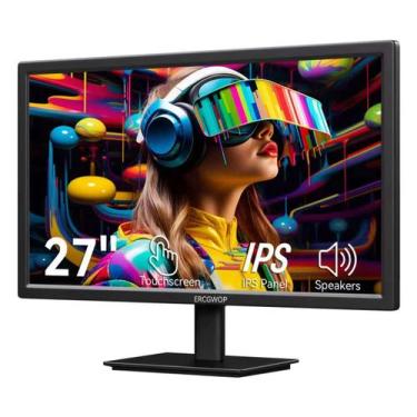 Imagem de Monitor ERCGWOP 27" com tela sensível ao toque FHD IPS e alto-falantes