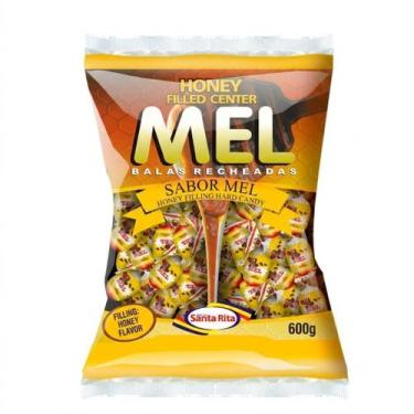 Imagem de Bala Recheada Mel Santa Rita Sabor Mel Honey Filled 600g Sem Glúten 12