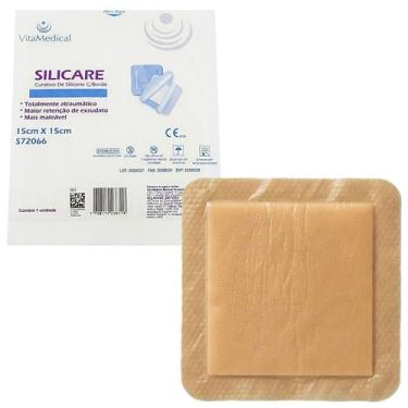 Imagem de Curativo de Silicone com Borda Silicare 15x15cm - unidade - Vita Medic