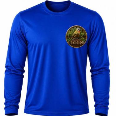 Imagem de Camisa Uv +50 Pássaro Trinca-Ferro cor:Azul RoyalTamanho:GG - Genérica